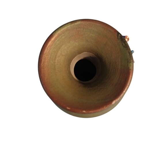 Jeremy Diller Earth Fire Raku Small Vase With Beaded Accents - Picture 5 of 8